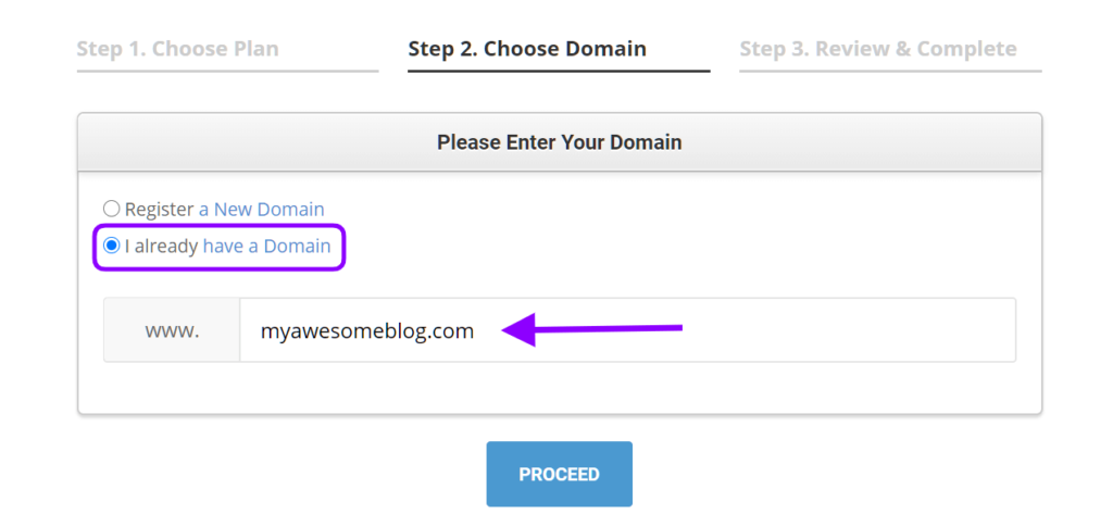 Launch a blog with an existing domain