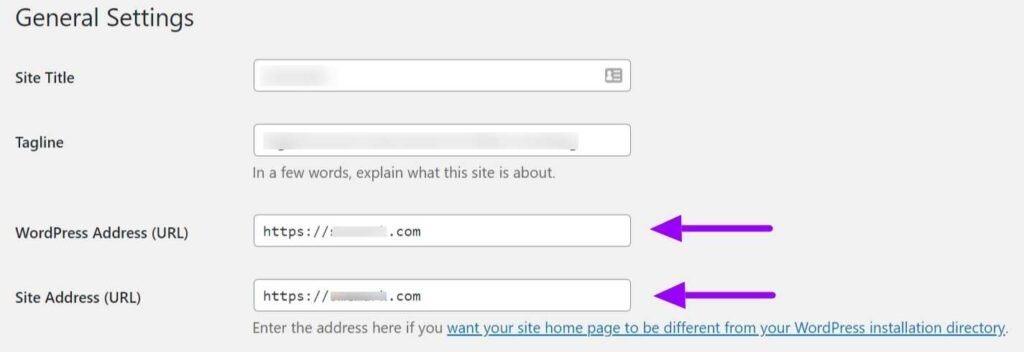Set proper URLs to build a website