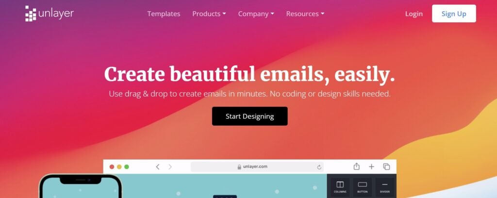 Unlayer’s email template builder