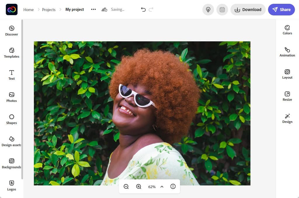 Stock photos in Adobe Express
