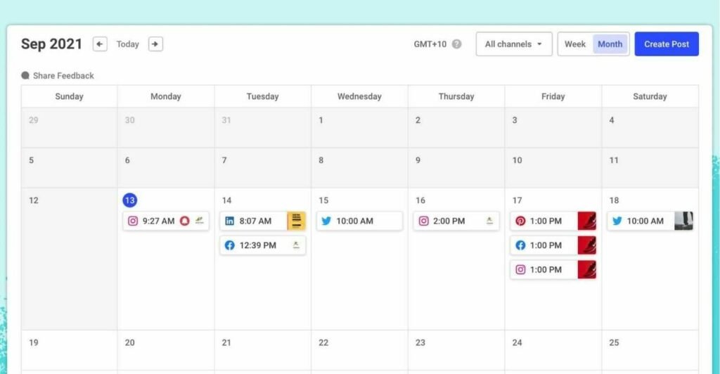 Buffer’s content calendar
