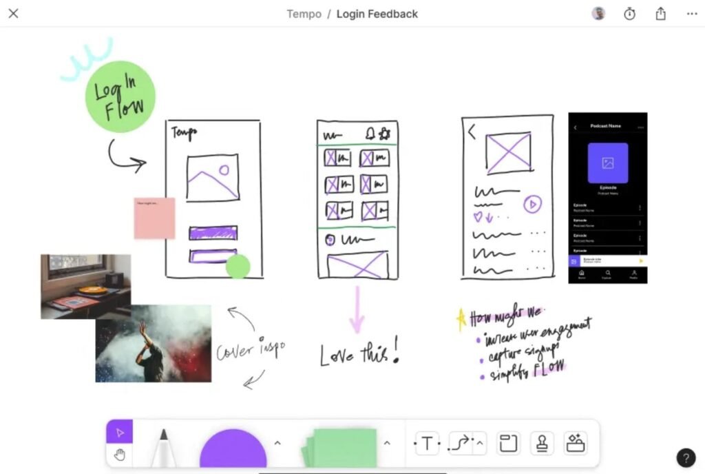 Whiteboard tool in Figma