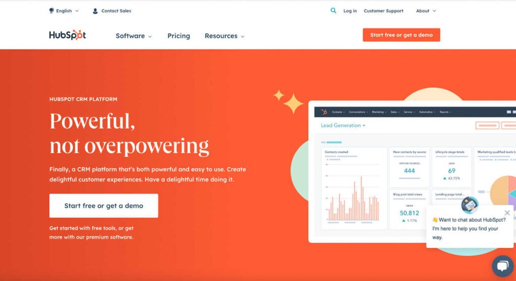 HubSpot’s home page