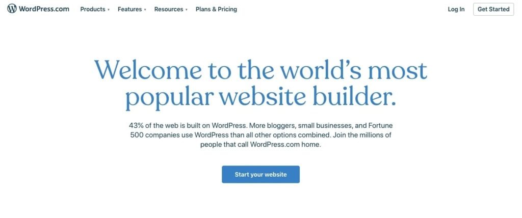 WordPress.com homepage