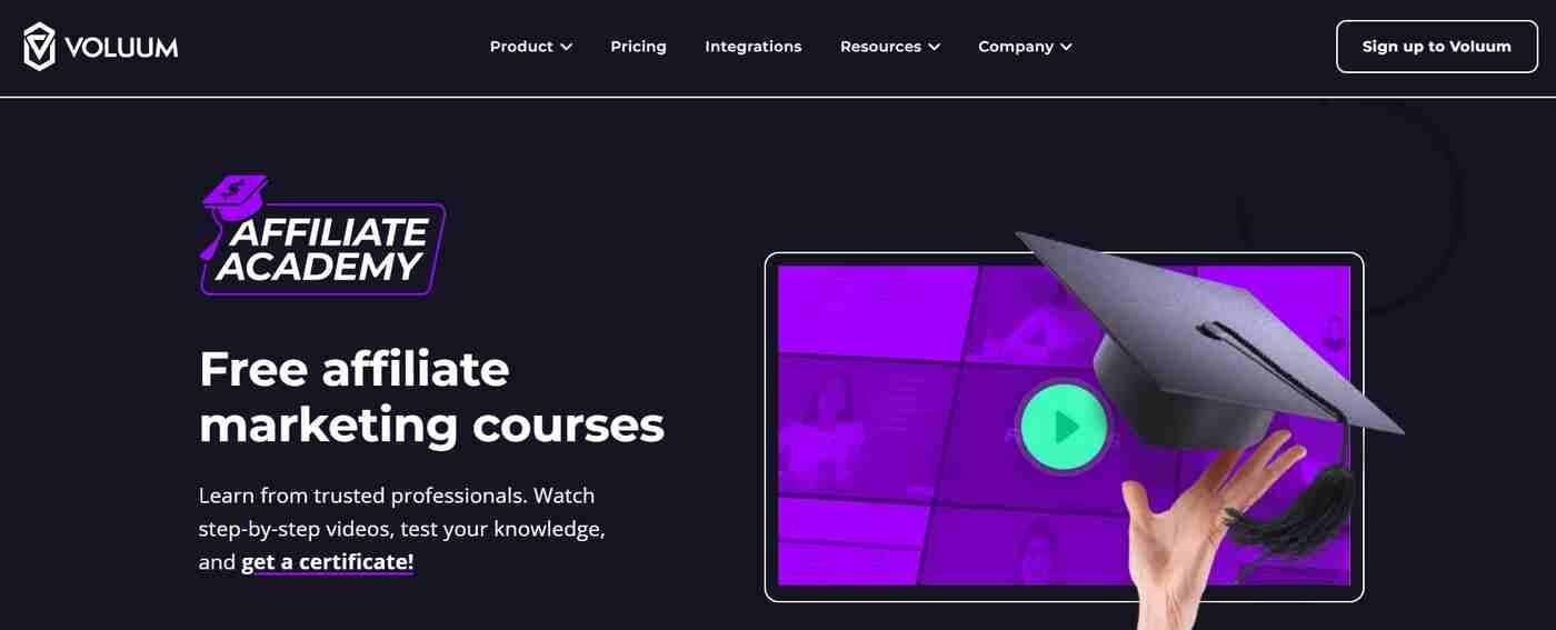 Affiliate academy course