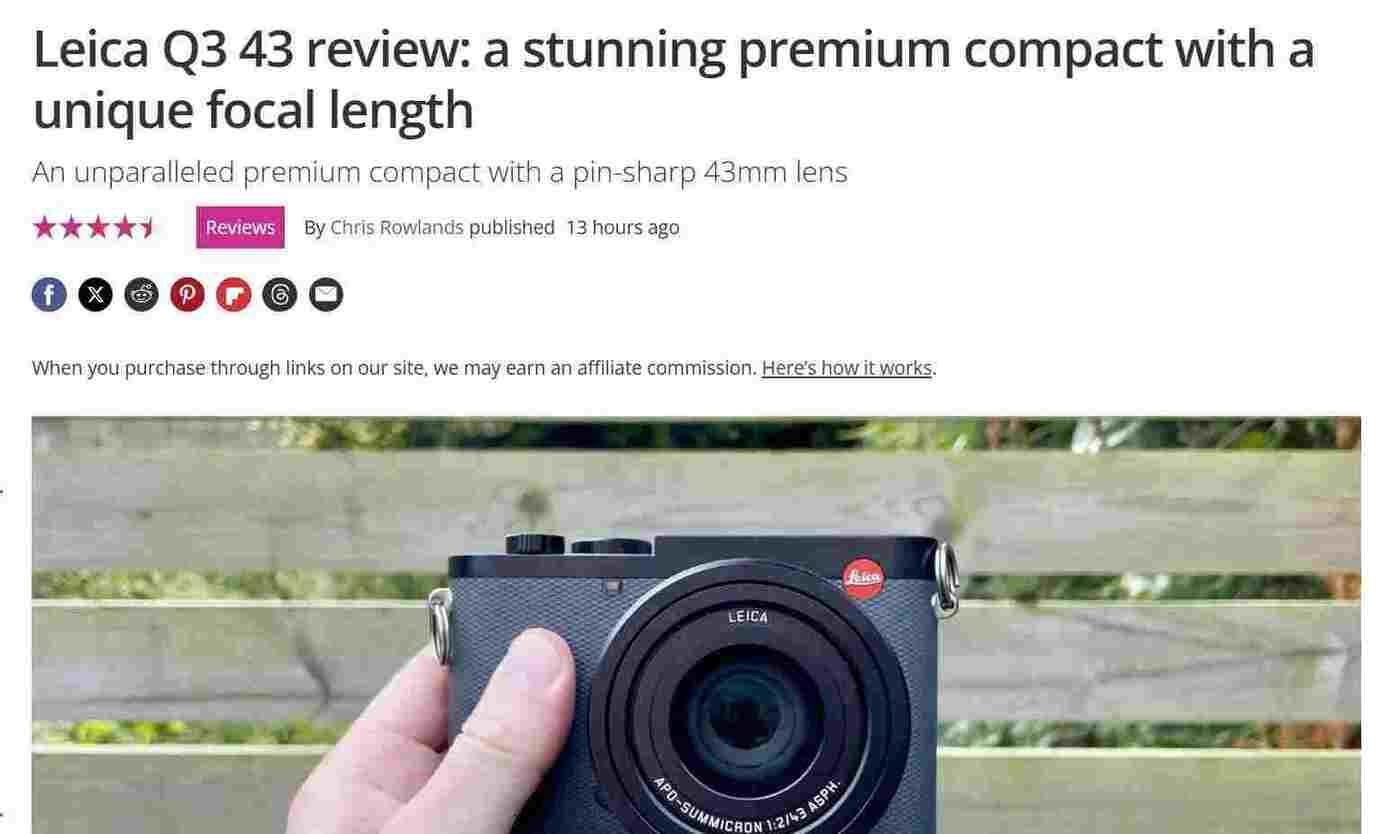 A camera review about LeicaQ3 43