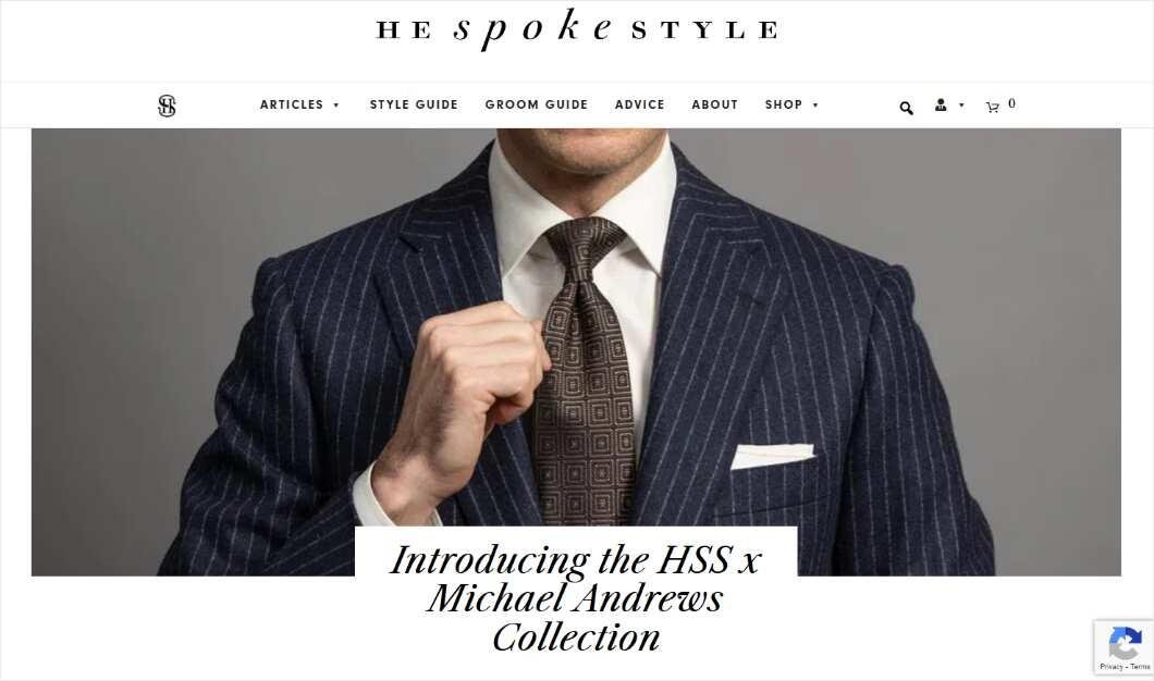 He spoke style blog design