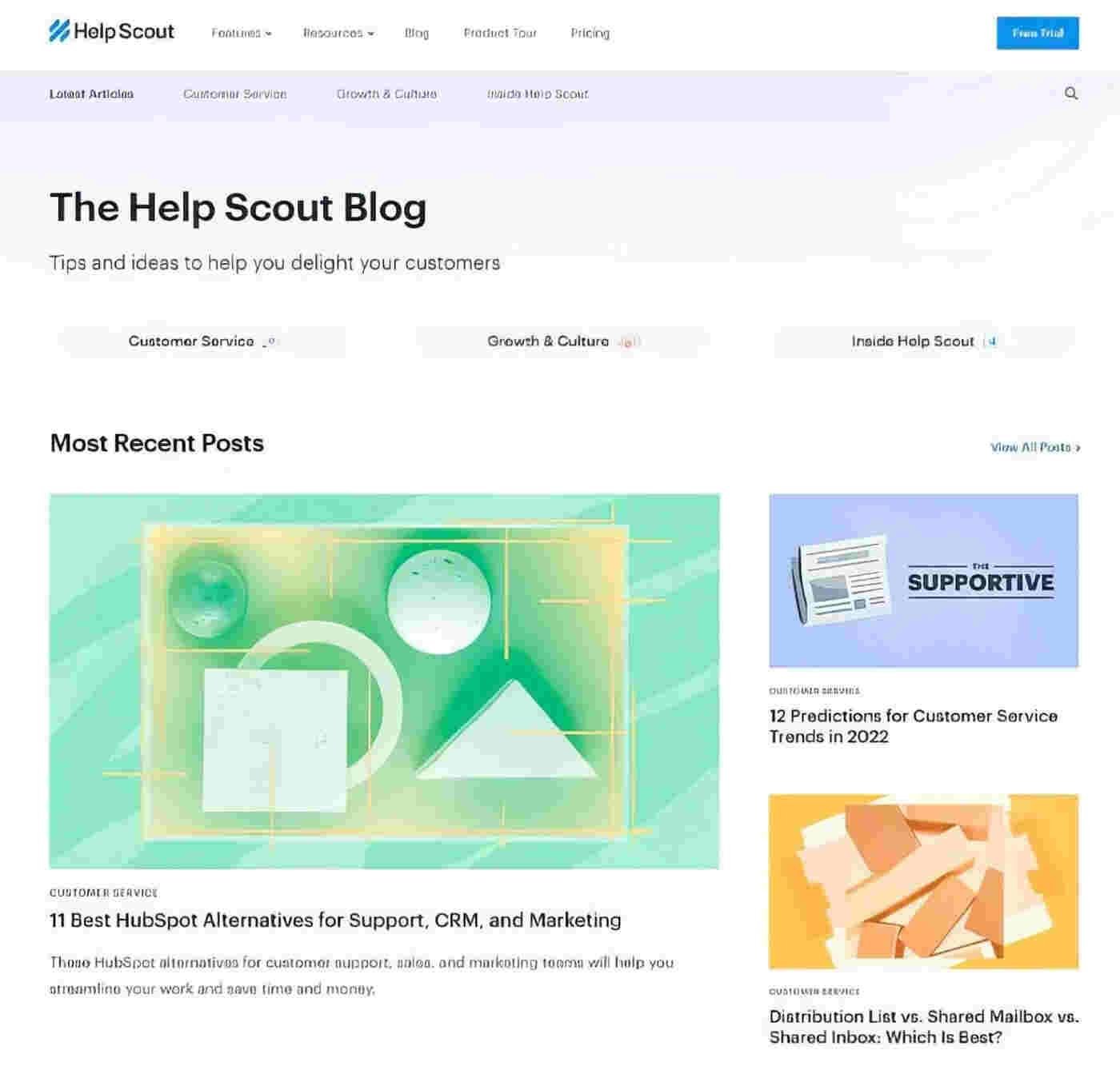 Help scout blog design