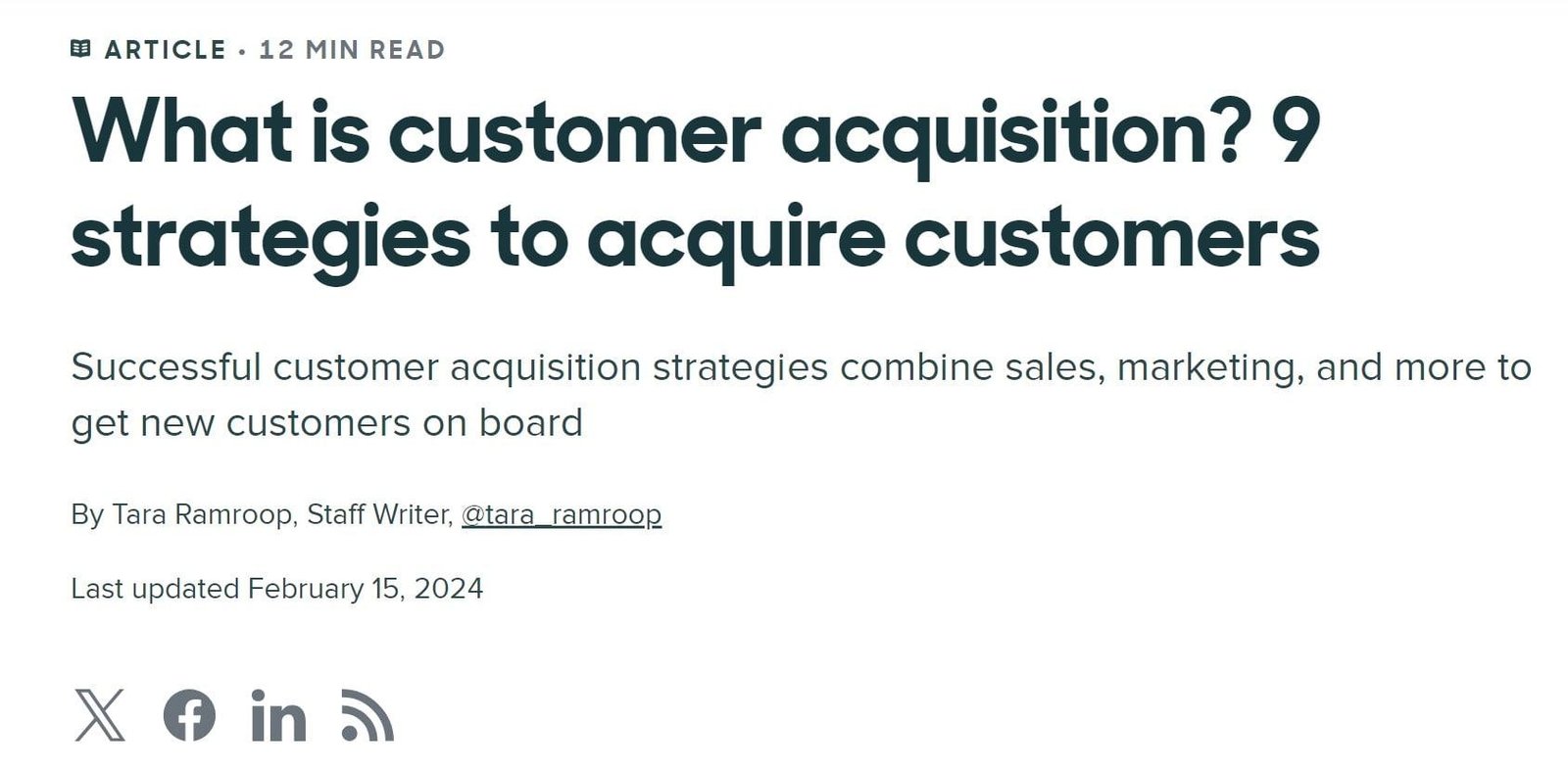 A what is type blog post about customer acquisition