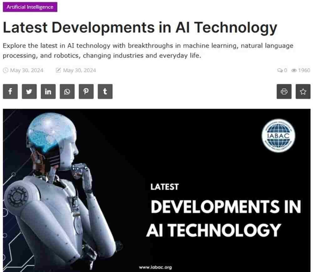 Trending topics blog post example about AI development