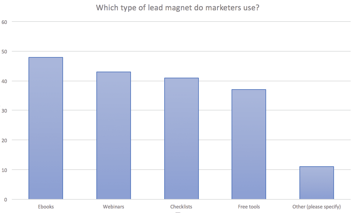 Type of lead magnet used by marketers.