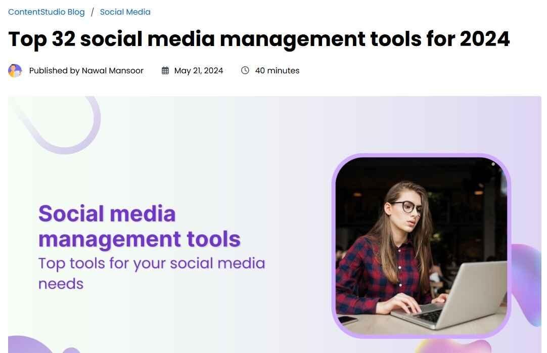 Resource roundups article example about social media management tools