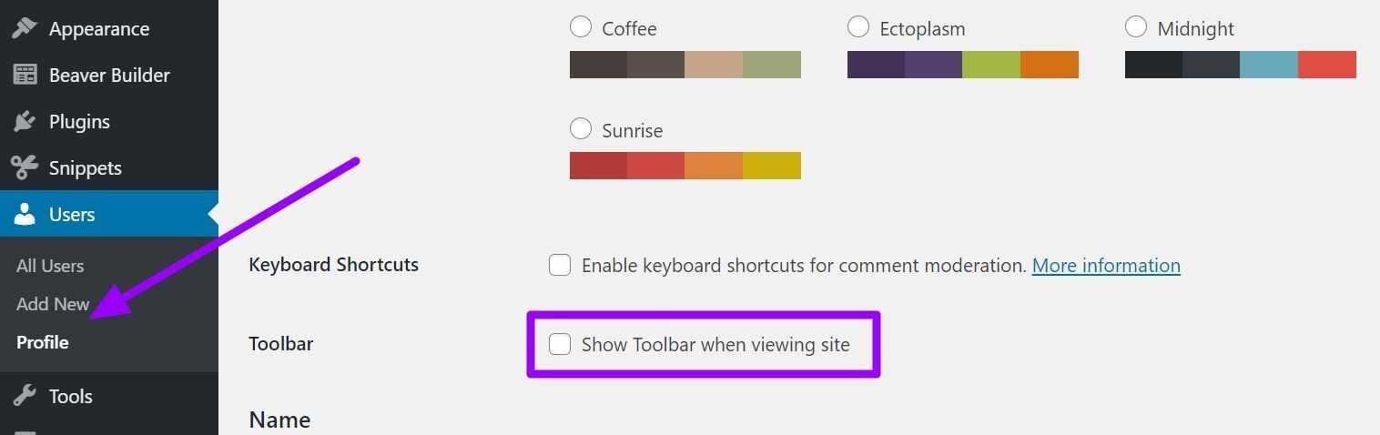 Hide toolbar to start a blog