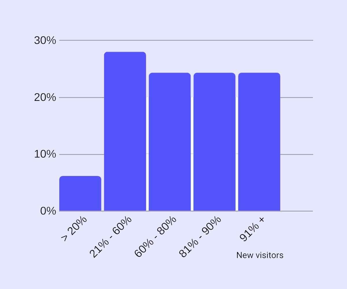 New website visitors content report.