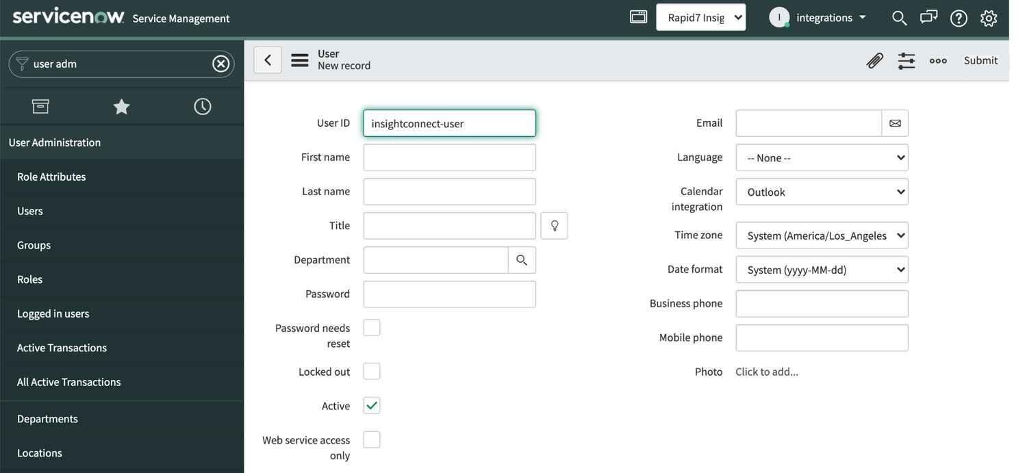 User record creation with various fields in Help Scout alternative ServiceNow