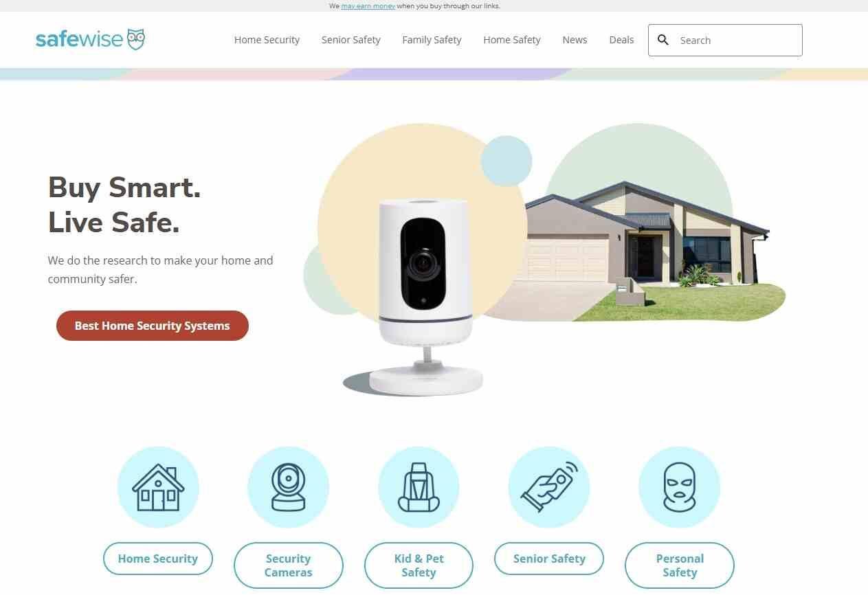 Safewise home security niche site