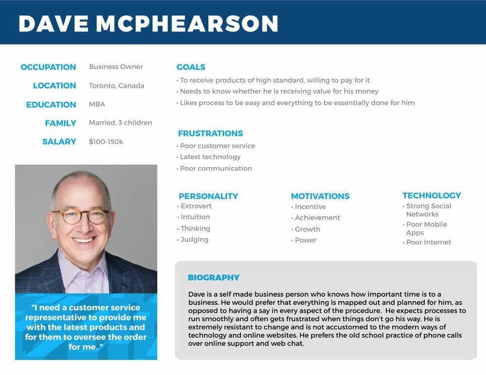 audience persona example - analyze target audience