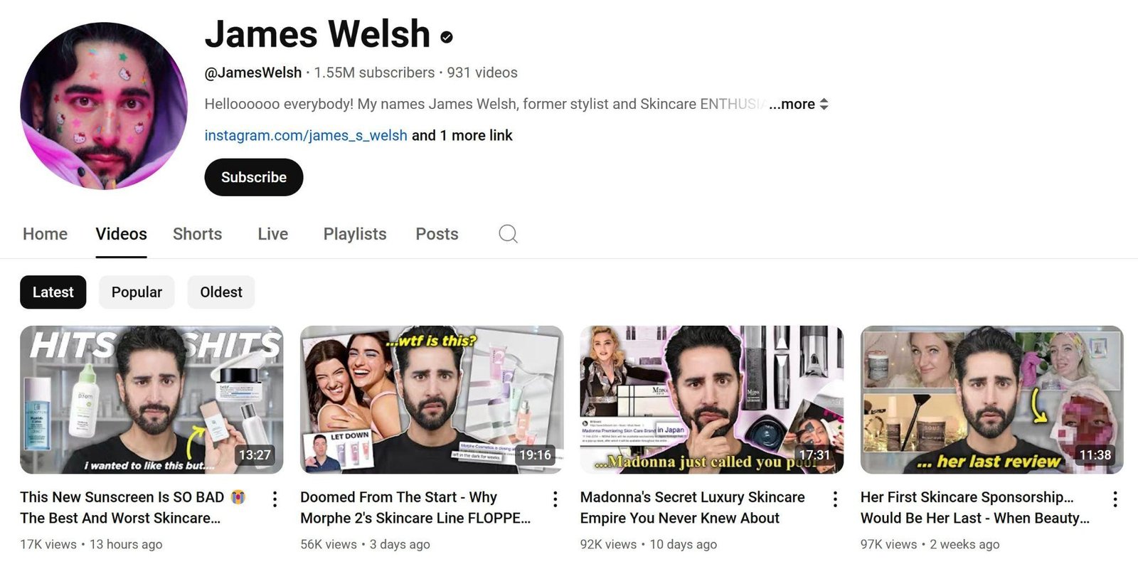 james-welsh-yt YouTube channel of James Welsh