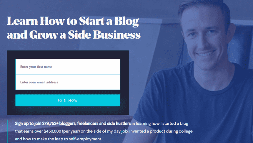 signup-form-on-homepage Subscription form on website homepage