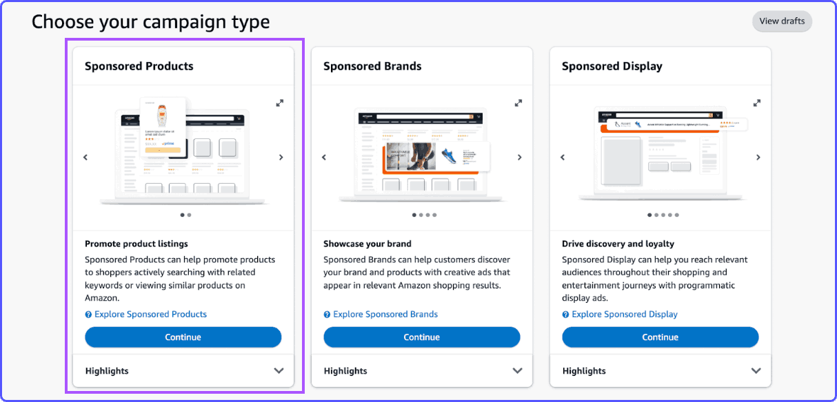 amazon-sponsored-products-campaign Types of ad campaigns offered by Amazon to promote products