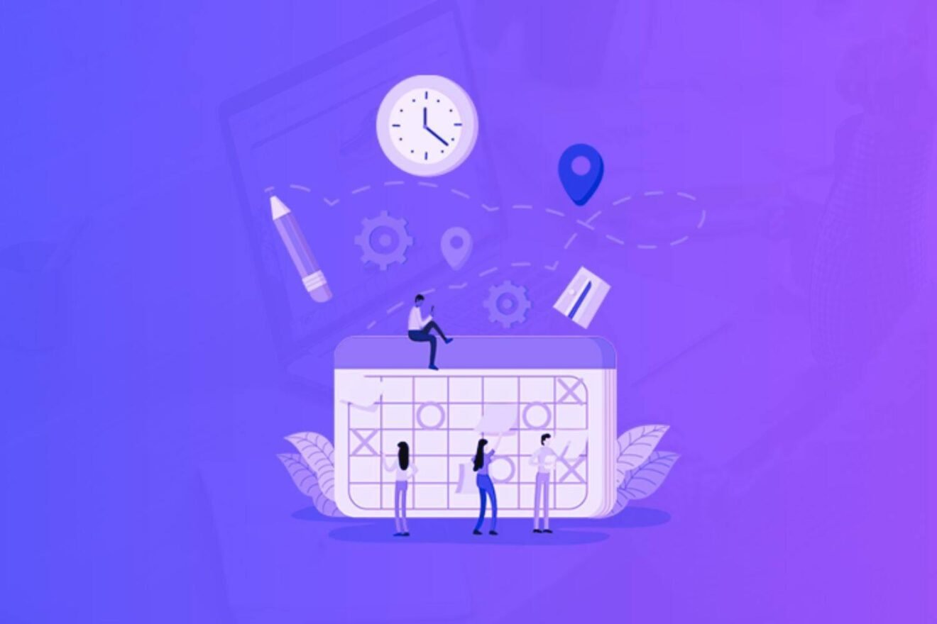 Illustration of team planning schedules to manage projects with Basecamp alternatives.