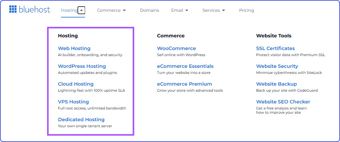 bluehost-hosting-scalability Scalable hosting solutions in Bluehost