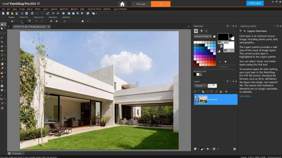 corel-affinity-photo-alternative Edit mode of an Affinity Photo substitute called Corel PaintShop Pro