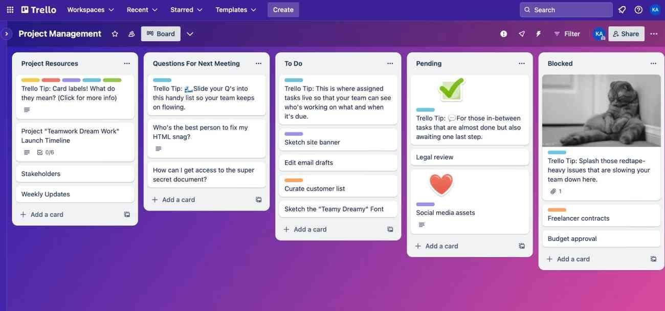 Trello-Basecamp-alternative Task board dashboard of Trello, a project management tool like Basecamp.