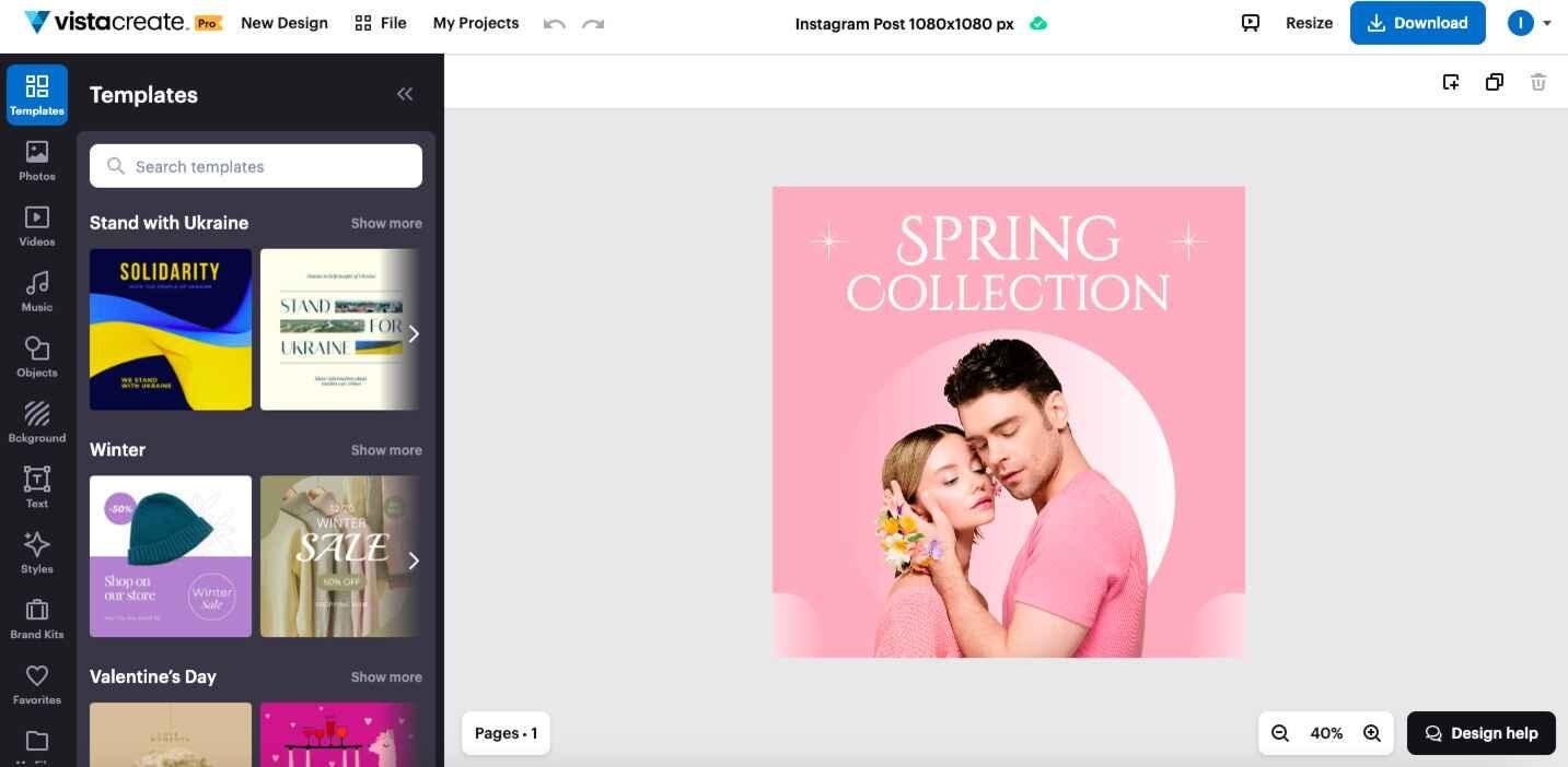 vistacreate-affinity-photo-alternative Instagram post template of a platform like Affinity Photo called VistaCreate