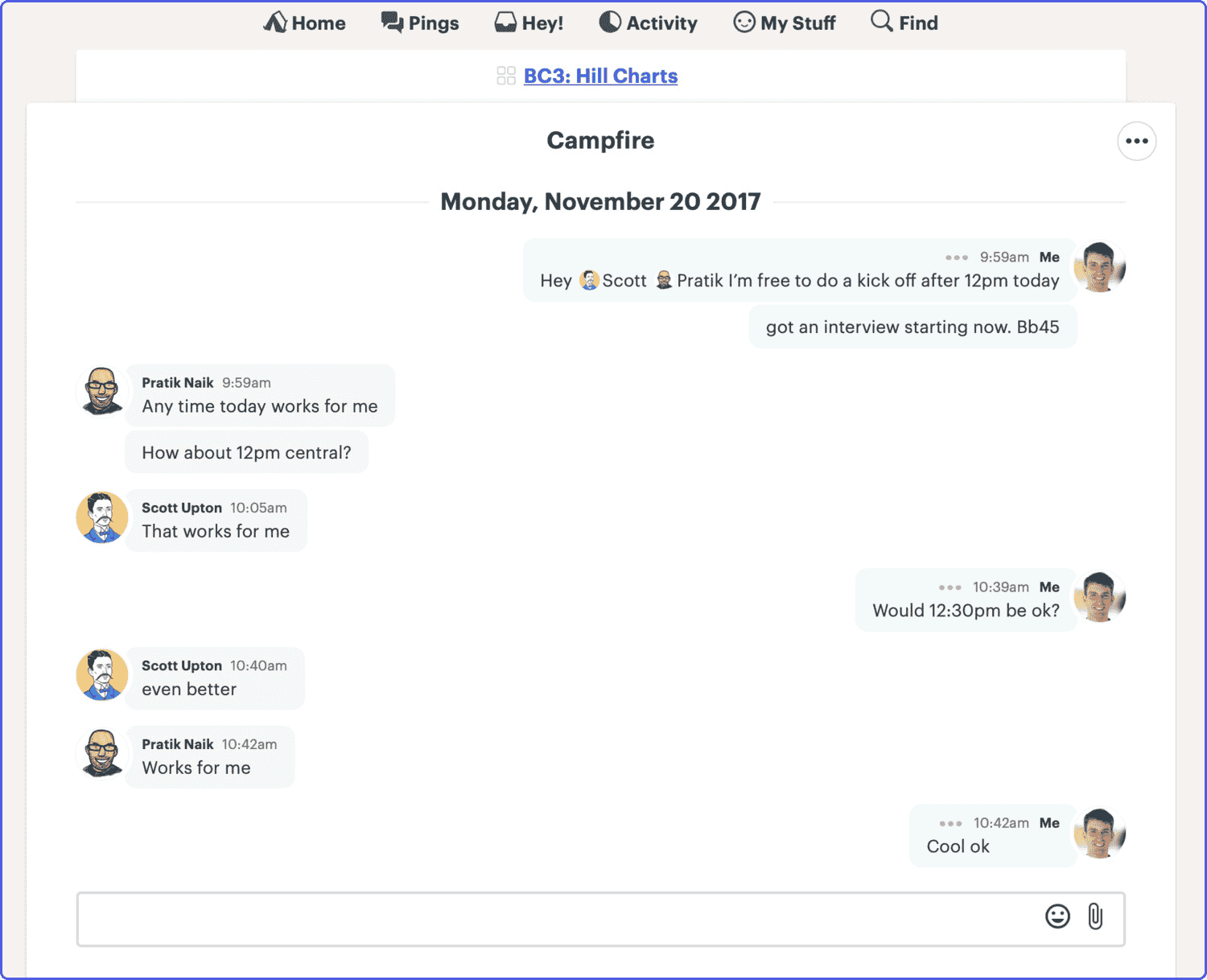 basecamp-campfire-chat Campfires group chat in Basecamp