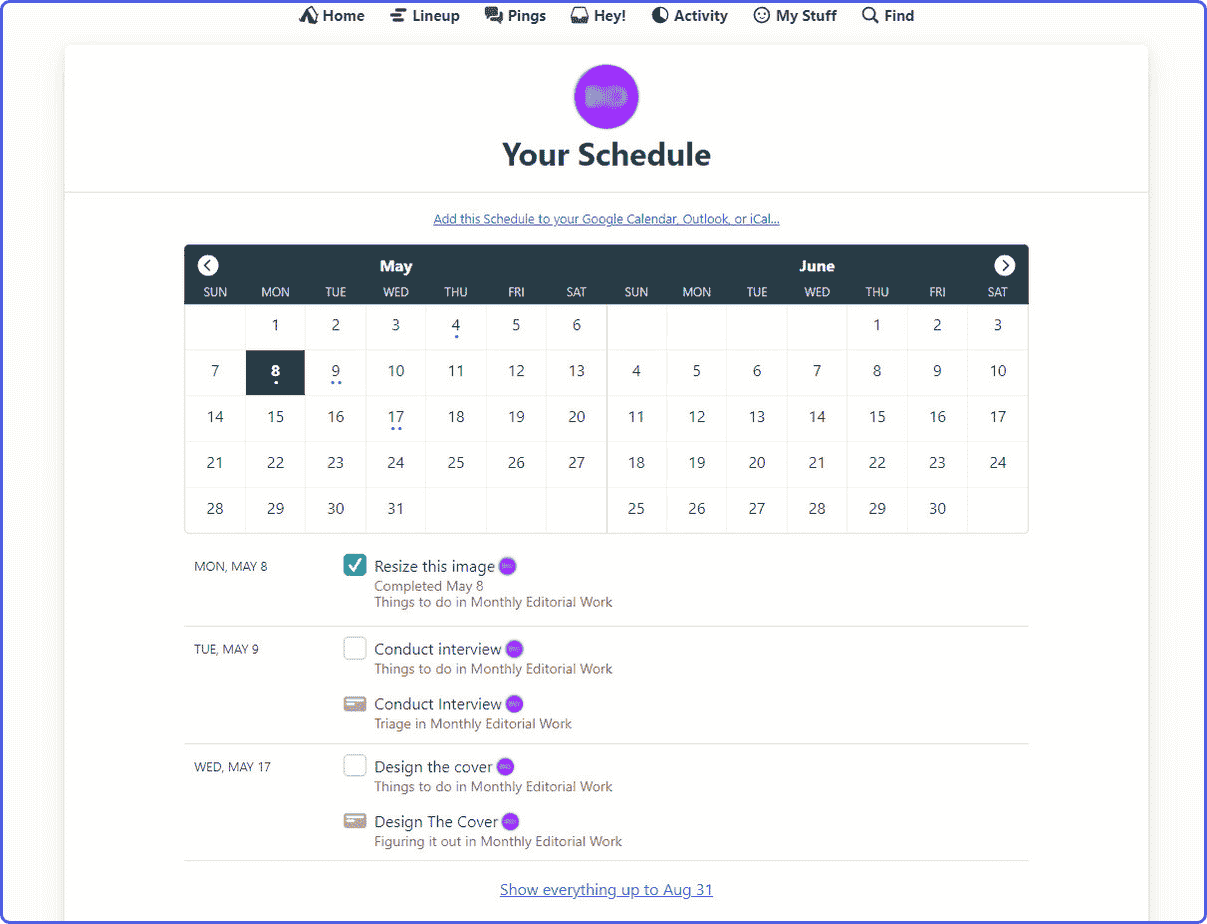 basecamp-event-scheduling Event scheduling with calendar in Basecamp