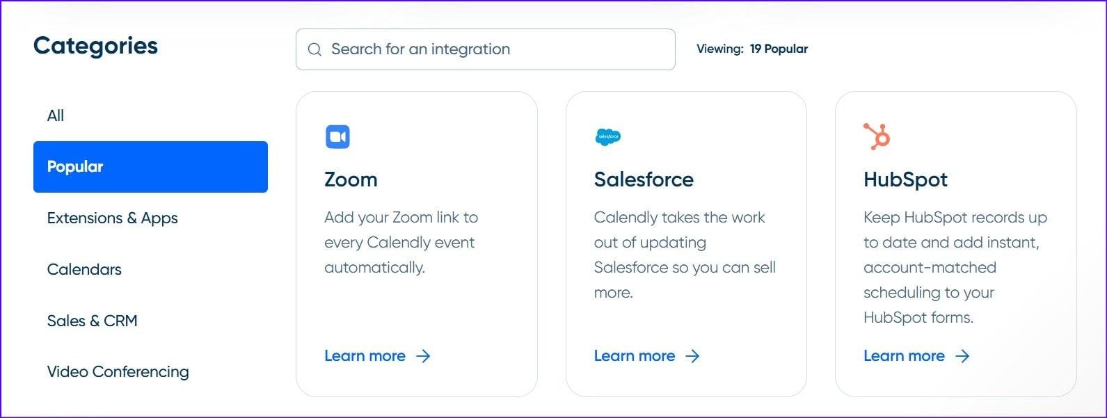 calendly-integrations-review-2 Integrations available in Calendly review