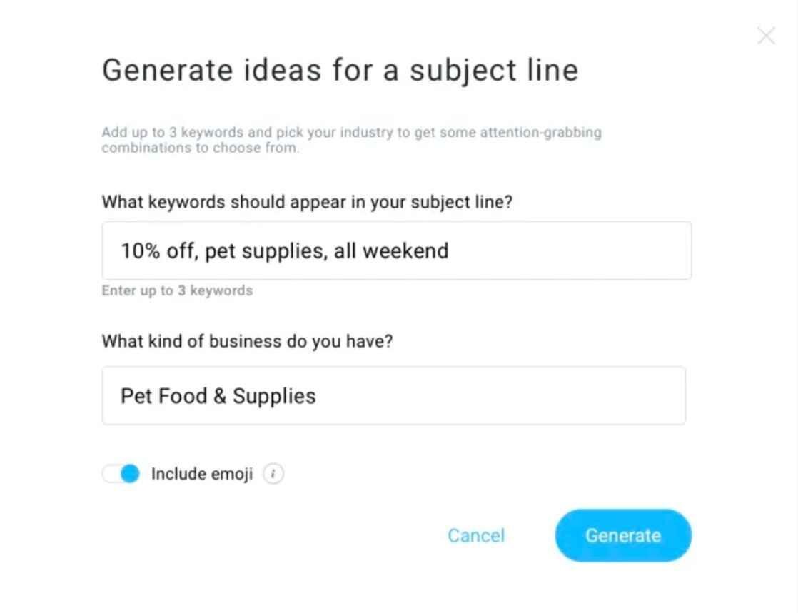 getresponse-subject-line-generator AI email subject line generator feature in GetResponse