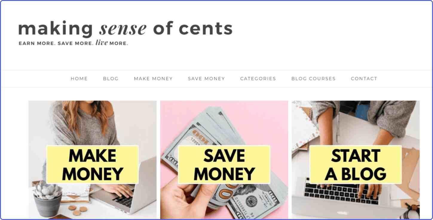 making-sense-professional-blogging Homepage of a professional blog called Making Sense of Cents