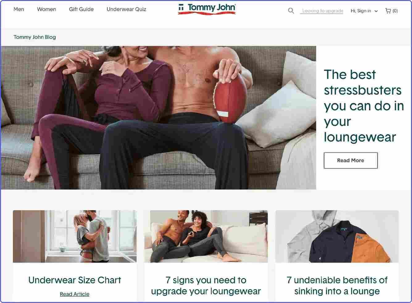 tommy-john-business-blog Homepage of a professional business blog Tommy John