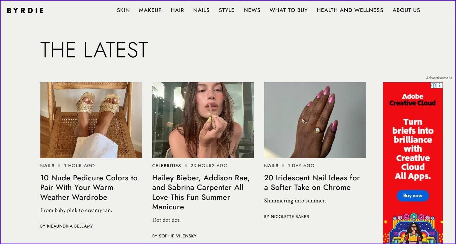 beauty-blog-example Example of a beauty blog