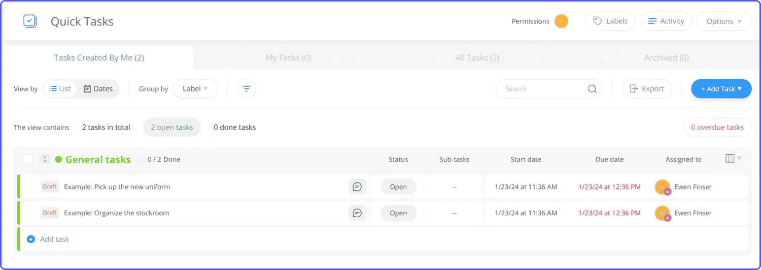 connecteam-quick-tasks Quick task management in Connecteam