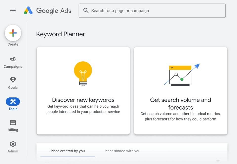google-keyword-planner Keyword planner in Google Ads to help you find the right keyword