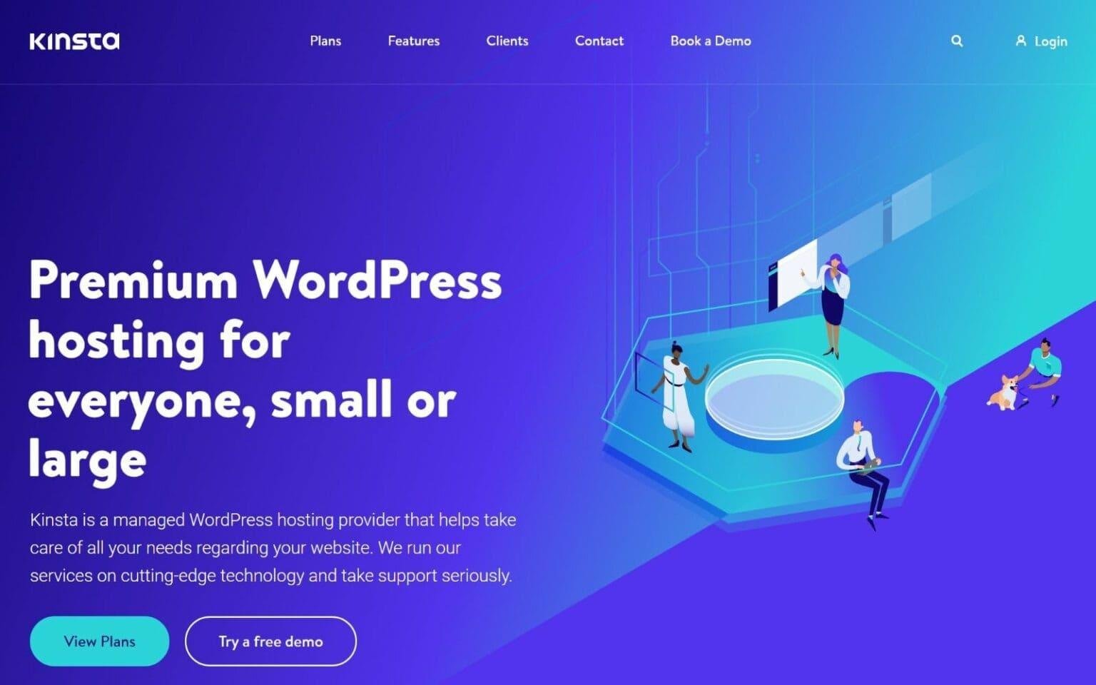 kinsta-cloudways-alternative Homepage of Kinsta which is a competitor of Coudways