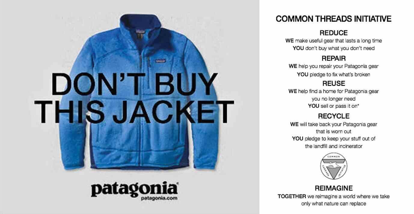 patagonia-campaign-brand-awareness Patagonia brand awareness campaign promoting sustainability