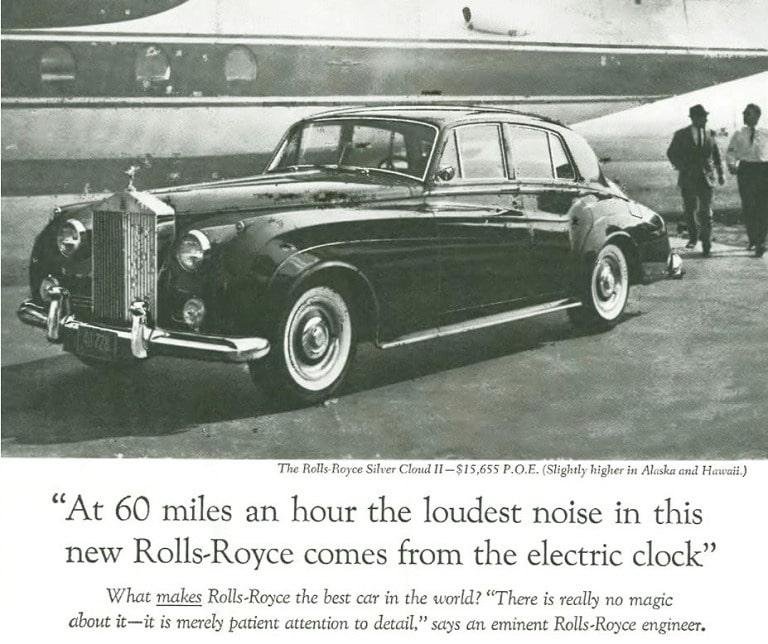 Newspaper article on Rolls-Royce demonstrating what copywriters do