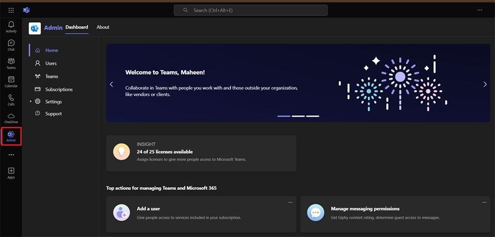Dashboard of a Connecteam replacement called Microsoft Teams