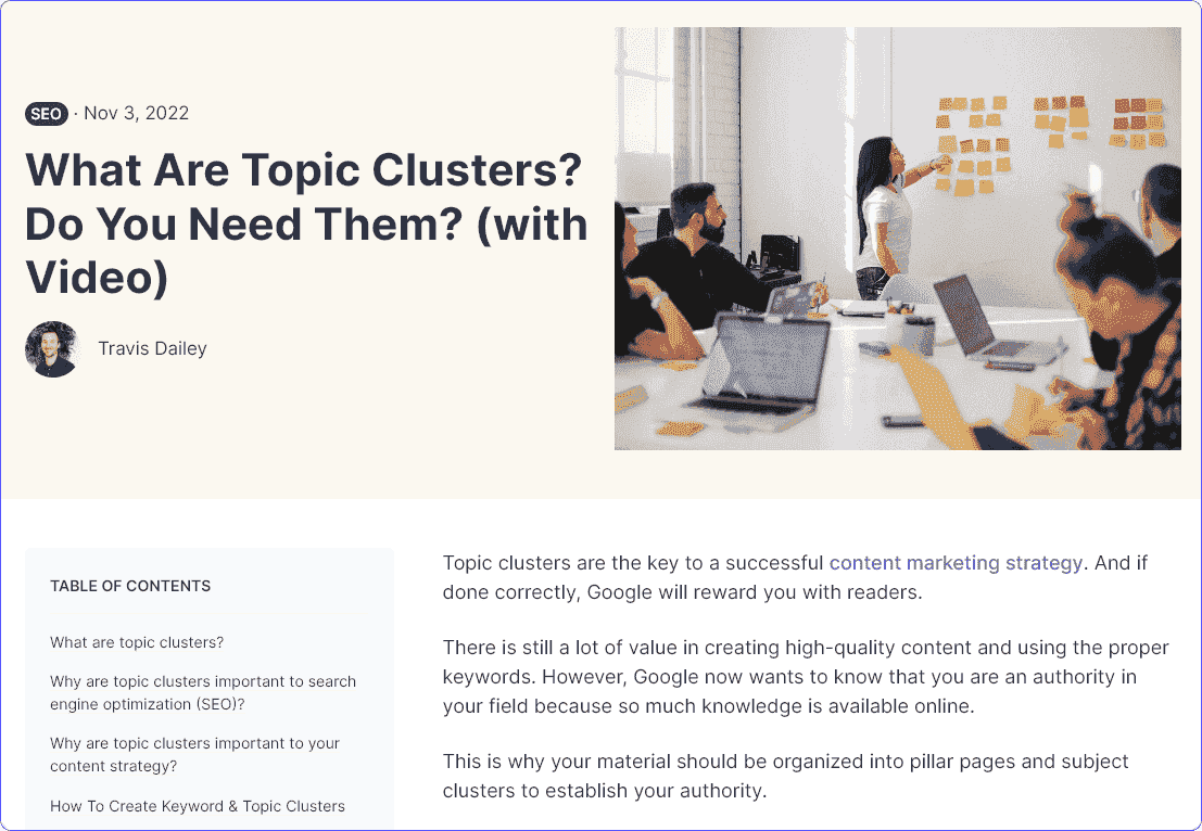 Content body of a post to help understand what is a blog