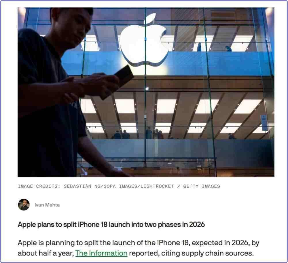 A blog post on the TechCrunch website