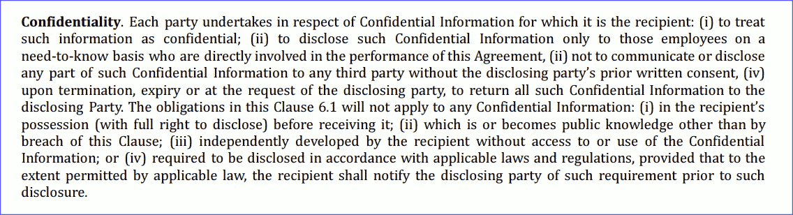 Confidentiality clause in VWO affiliate agreement