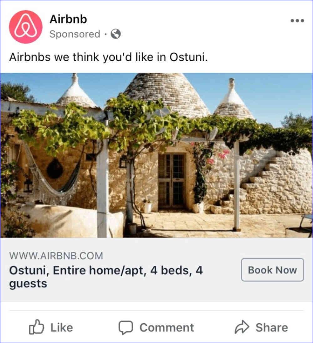 airbnb-remarketing-ad-example Remarketing ad by Airbnb to market their site to previous visitors