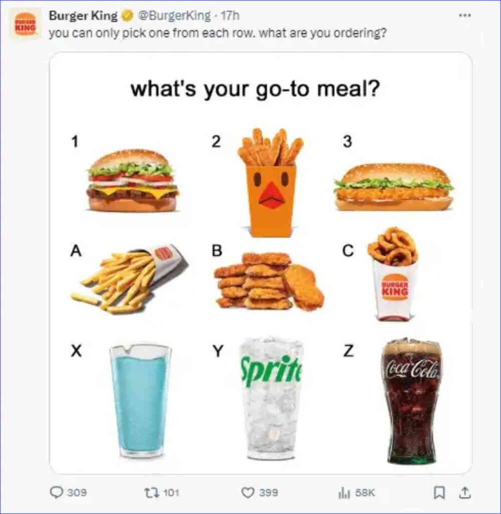 burger-king-social-media Post by Burger King to market products and drive traffic to their site using social media