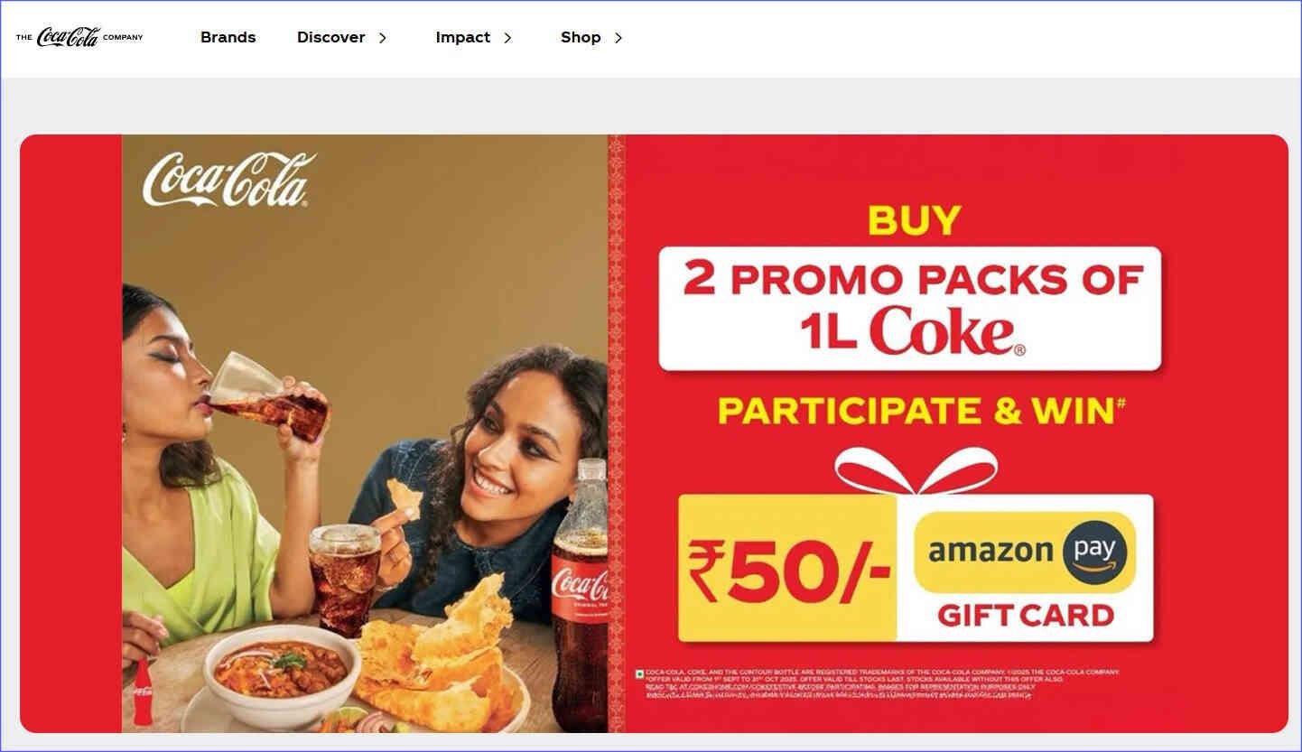 coca-cola-brand-consistent Consistent branding of Coca-Cola on its website for marketing
