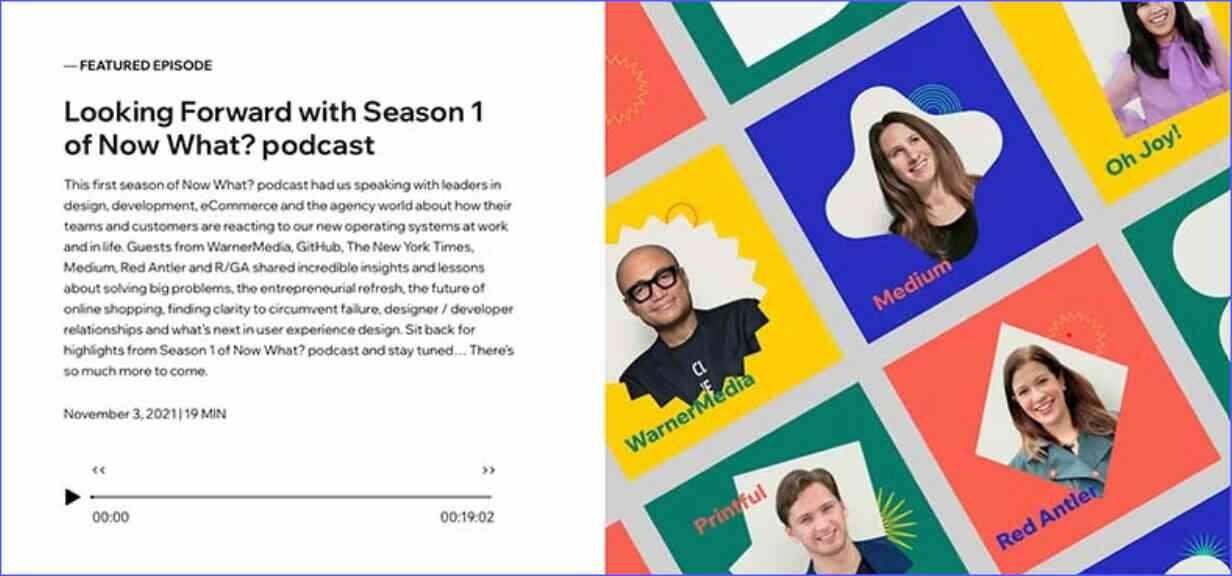 wix-website-content-marketing Engaging podcast content by Wix to market it